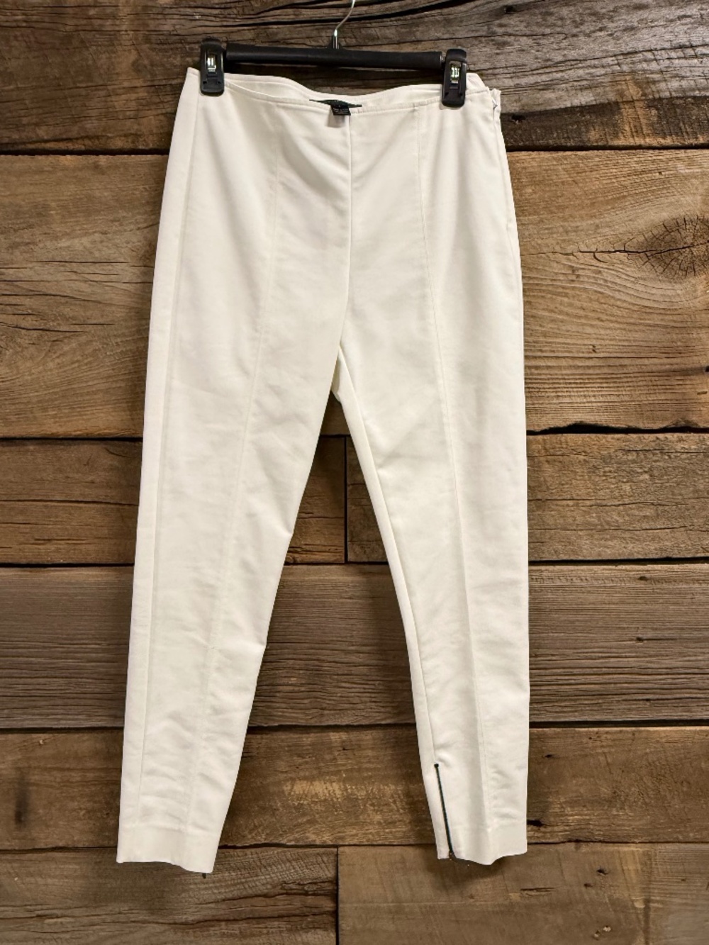 St. John pants with ankle zipper detail, White, Size 4